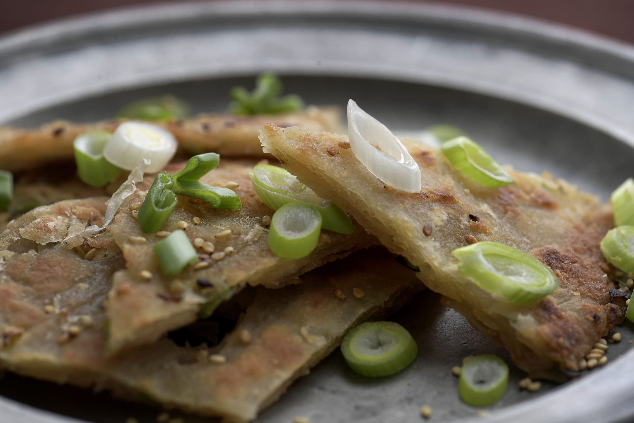 Scallion pancakes.